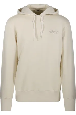 Autry Sweatshirts & Hoodies, Heren, , L, Katoen, Cream Jersey Hoodie Sweatshirt