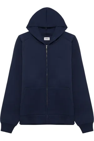 Autry Sweatshirts & Hoodies, Heren, Blauw, S, Katoen, Hooded Zip-through Jacket