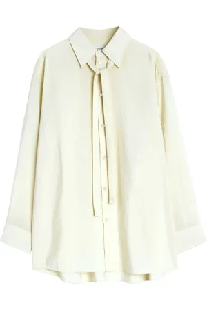 LEMAIRE Blouses & Shirts, Dames, Wit, S, Witte Klassieke Knopen Blouse