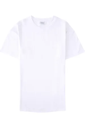 Aspesi Tops, Heren, Wit, S, Katoen, T-shirt met geborduurd logo en ronde hals