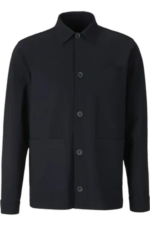 HERNO Overhemden, Heren, Blauw, L, Blauwe Knoopjas Klassieke Stijl