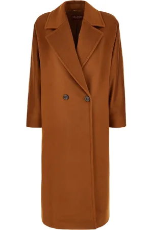 Max Mara Mantels, Dames, Bruin, 2Xs, Wol, Stijlvolle Jassen Collectie