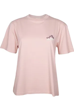 Autry Tops, Dames, Roze, S, Katoen, T-shirt van katoen met bloemenprint
