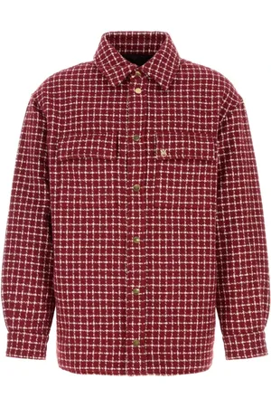 AMIRI Jassen, Heren, Rood, S, Katoen, Gestoffeerd Bouclé Jack
