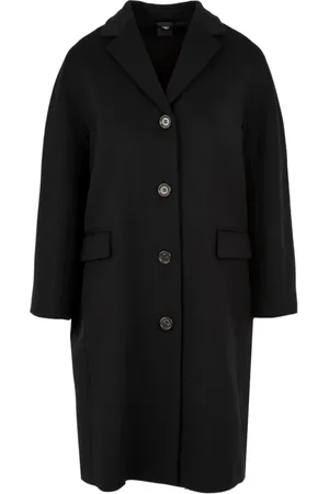 Aspesi Mantels, Dames, Zwart, M, Single-Breasted Jas