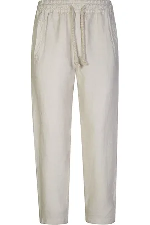 ELEVENTY Broeken, Heren, , S, Linnen, Linnen Jogger Broek Athletische Stijl