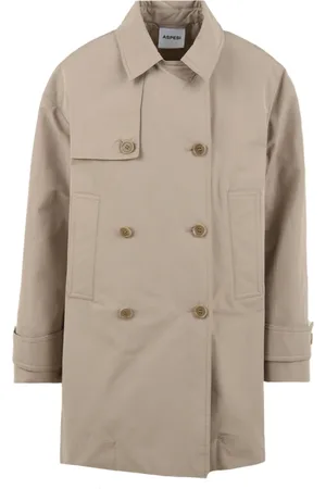Aspesi Mantels, Dames, , M, Katoen, Double-Breasted Coat