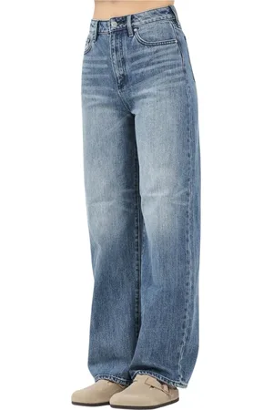 Armani Exchange Jeans, Dames, Blauw, W27, Denim, Blauwe Denim Straight Leg Jeans