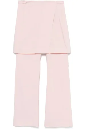 Low Classic Broeken, Dames, Roze, S, Lichtroze Broek met Strikceintuur