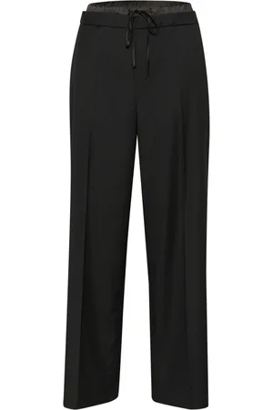 Kaffe Broeken, Dames, Zwart, XS, Zwart Diep Wijde Pijp Broek
