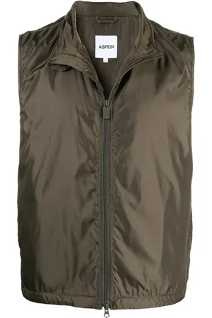 Aspesi Jassen, Heren, Groen, XL, Nylon, Vernes Nylon Lichtgewicht Gilet