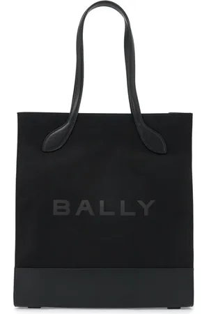 Bally Tassen, Dames, Zwart, ONE Size, Nylon, Nylon en lederen tote bag