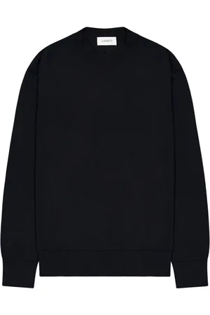 LANEUS Truien, Heren, Zwart, S, Zwarte Crew Neck Sweater
