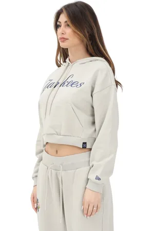 New Era Sweatshirts & Hoodies, Dames, Grijs, XS, Katoen, MLB Grafische Hoodie New York Yankees