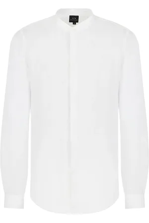 Armani Exchange Overhemden, Heren, Wit, S, Katoen, Classic Formele Overhemd