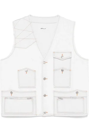 Bally Jassen, Heren, Blauw, L, Polyester, Mouwenloze Bovenkleding met Zakken