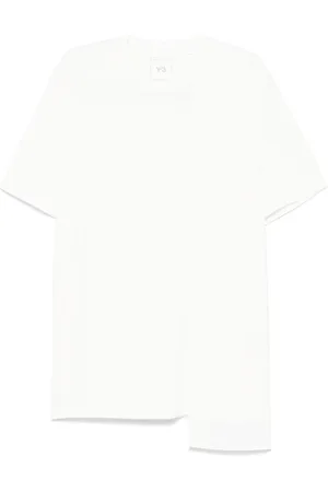 Y-3 Tops, Heren, Wit, L, Katoen, Premium Wit T-shirt en Polo
