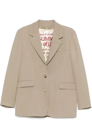 Golden Goose Jassen, Dames, , XS, Gestreepte Knoopjas