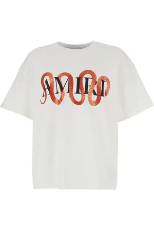 AMIRI Tops, Heren, Wit, 2Xl, Katoen, Snake Crewneck T-shirt