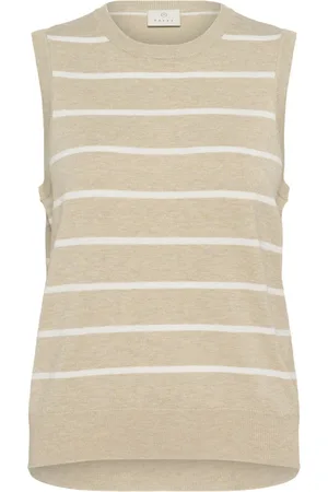 Kaffe Truien, Dames, , XS, Gestreepte Slipover Top Veergrijs