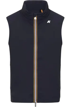 K-Way Jassen, Heren, Blauw, S, Nylon, Blauwe Stretch Nylon Jersey Gilet Jas