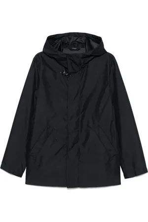 FAY Jassen, Heren, Blauw, S, Blauwe Technische Poplin Parka Jas