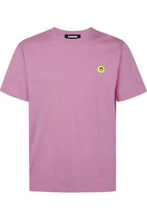 BARROW Tops, Heren, Roze, S, Katoen, Casual Jersey T-Shirt