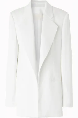 GENNY Jassen, Dames, Wit, M, Polyester, Witte Jassen met Reverskraag