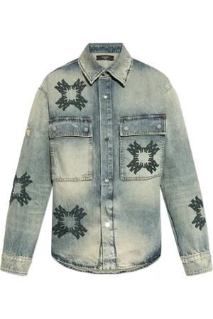 AMIRI Overhemden, Heren, Blauw, L, Denim, Oversize Denim Shirt