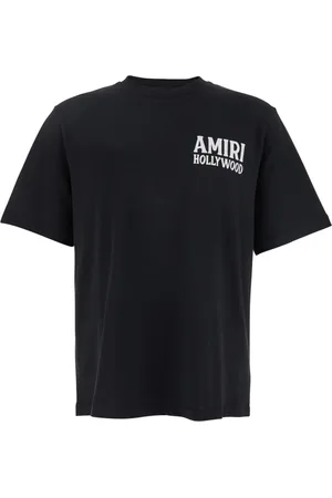 AMIRI Tops, Heren, Zwart, XL, Wol, Jazz Wolf Zwarte Crewneck T-Shirt