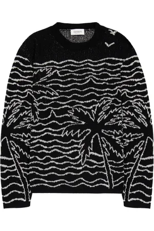LANEUS Truien, Heren, Zwart, L, Zwarte Crew Neck Sweater