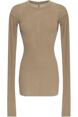Rick Owens Tops, Dames, , M, Geribbelde top Rib