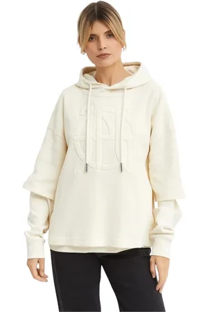 Jean Paul Gaultier Sweatshirts & Hoodies, Dames, , M, Katoen, oversized hoodie met reliëflogo