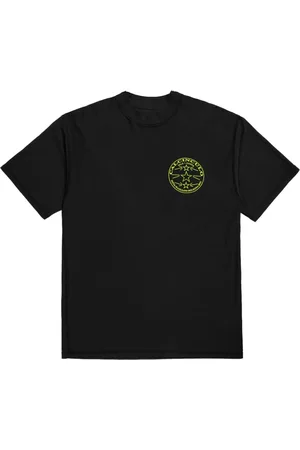MAGLIANO Tops, Heren, Zwart, S, Katoen, Grafische Print Zwarte Katoenen T-shirt