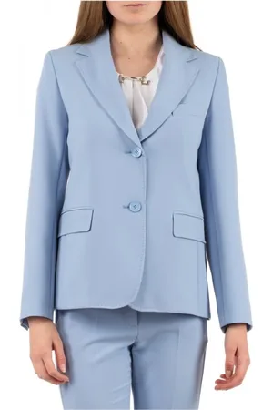 Max Mara Jassen, Dames, Blauw, L, Jas