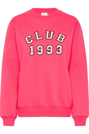 Kaffe Sweatshirts & Hoodies, Dames, Roze, S, Katoen, Sportieve Sweatshirt met Geborduurd Logo