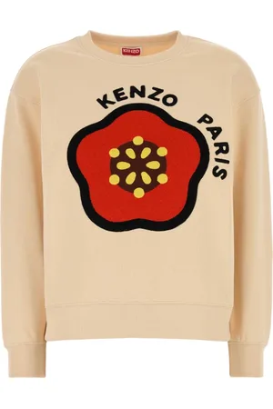 Kenzo Sweatshirts & Hoodies, Dames, Oranje, XS, Katoen, Peach Cotton Sweatshirt