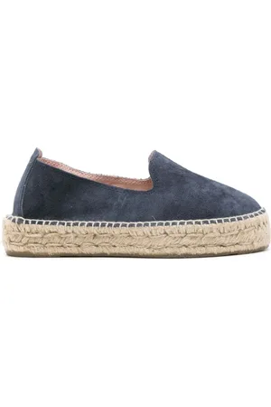 MANEBI Schoenen, Dames, Blauw, 40 EU, Blauwe Platte Schoenen