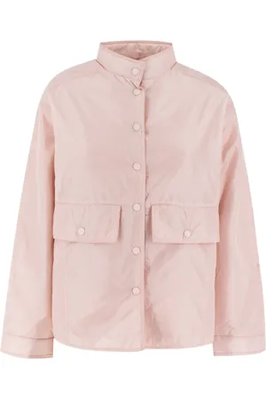 Aspesi Jassen, Dames, Roze, L, Nylon, Nylon Blouson Jacket met Grote Zakken