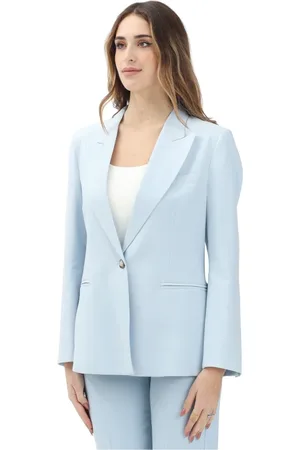 VICOLO Jassen, Dames, Blauw, M, Lichtblauwe Single-Breasted Jas