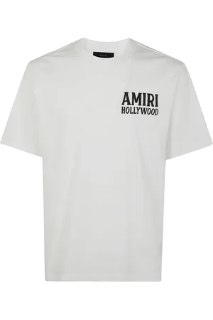 AMIRI Tops, Heren, Wit, M, Wol, Jazz Wolf Grafische Tee