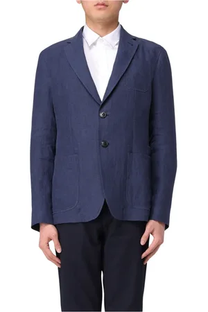 Giorgio Armani Jassen, Heren, Blauw, L, Stijlvolle jas voor mannen en vrouwen