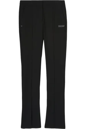OFF-WHITE Broeken, Dames, Zwart, M, Zwarte hoge taille broek