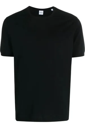 Aspesi Tops, Heren, Zwart, XL, Katoen, T-shirt met ronde hals