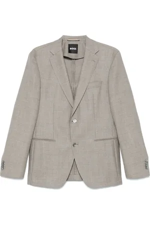 HUGO BOSS Jassen, Heren, , 2Xl, Wol, Wollen blazer met 2 knopen