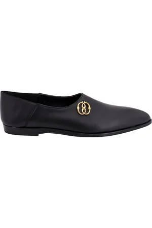Bally Schoenen, Dames, Blauw, 37 1/2 EU, Leer, Zwarte leren loafers met spitse neus
