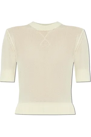 Jil Sander Truien, Dames, , M, Katoen, Top met geborduurd logo