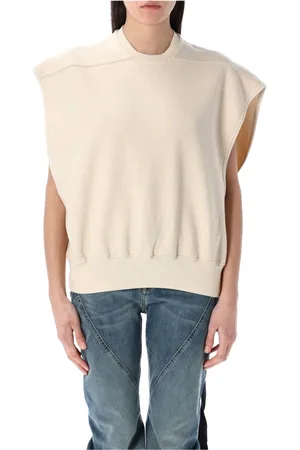 Rick Owens Truien, Dames, , M, Katoen, Oversized Gebreide Kleding Natuurlijk Ss 25