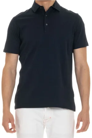 Aspesi Tops, Heren, Blauw, L, Katoen, Katoenen Jersey Polo Shirt