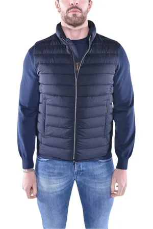 MOORER Jassen, Heren, Blauw, 6Xl, Gewatteerd donsvest met rits